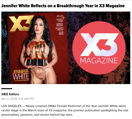 Jennifer White Reflects on a Breakthrough Year in X3 Magazine