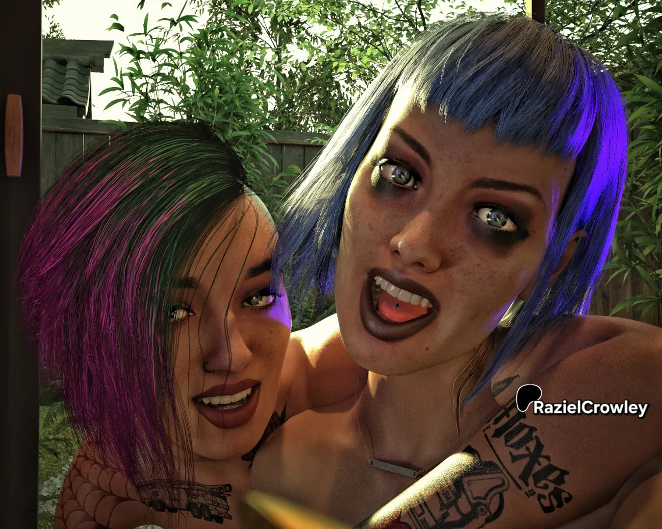 Judy & Evelyn taking a breather. (read comments!)