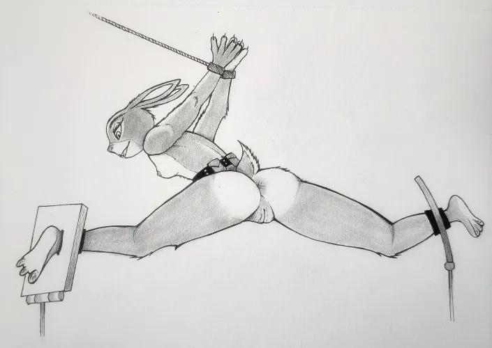Judy’s bondage sketch, artwork by me (kylin)