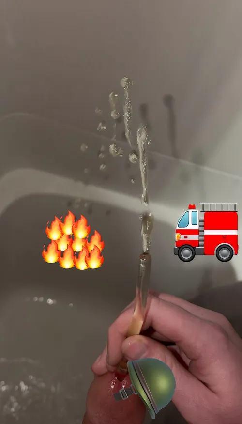 Just a fire hose putting out a fire