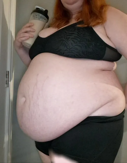 Just a (former) gym rat sipping her protein shake