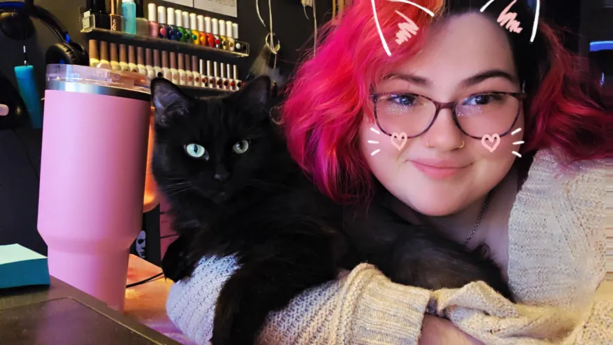 Just a girl and her soul kitty