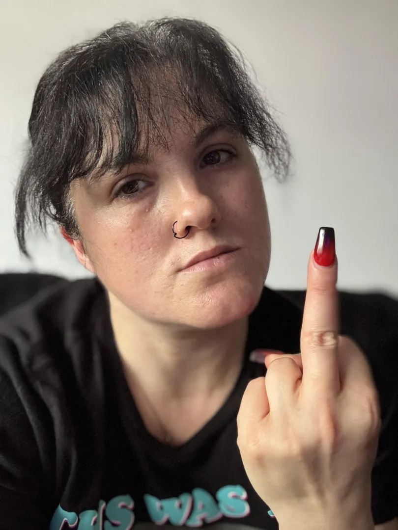 Just a selfish selfie from a gothic goddess.