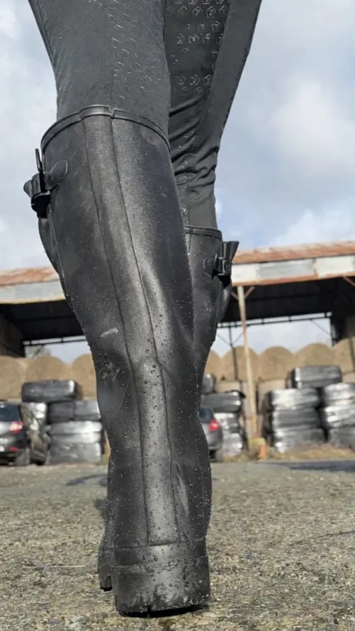 Just heading out in the wellies 