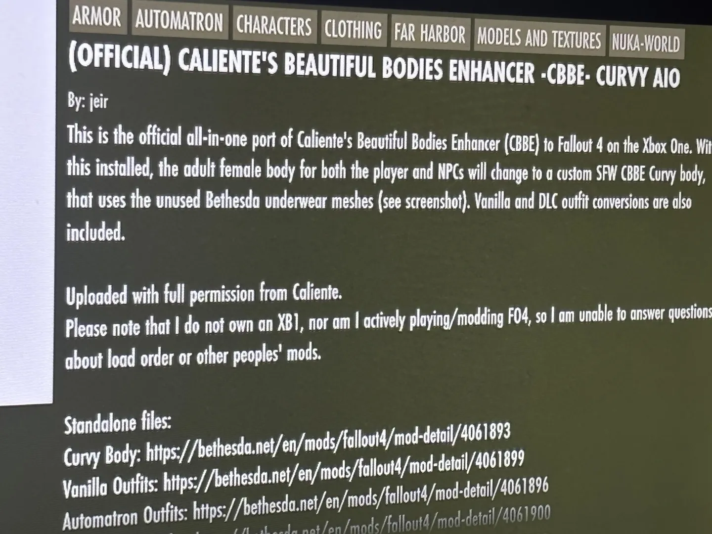 Just Looking for console mods