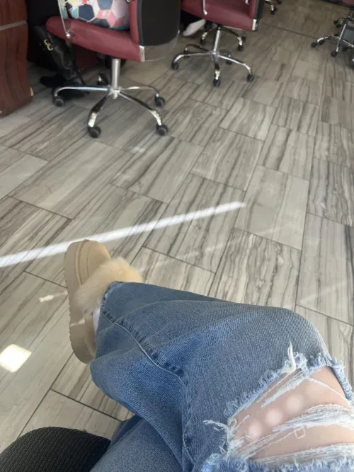 Just me, my Uggs and a loser boy who is funding it all