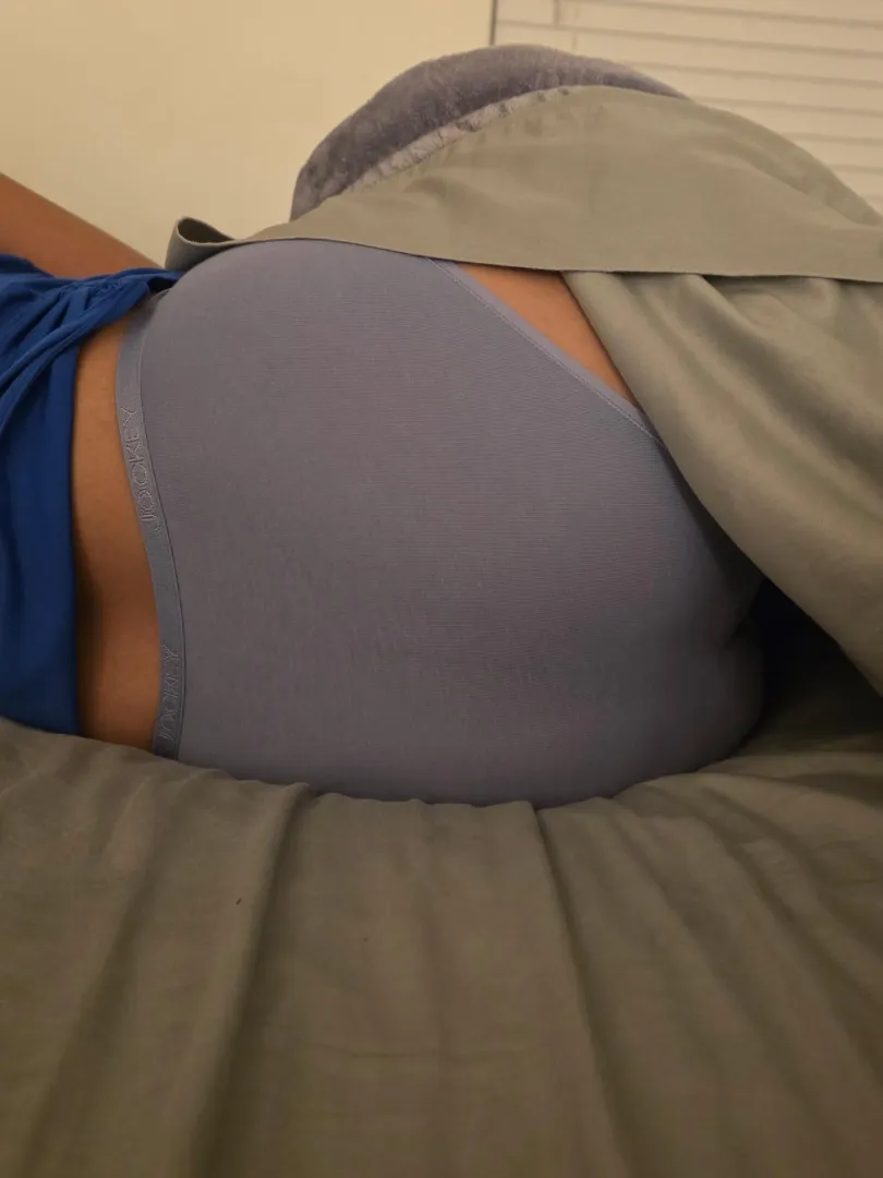 Just relaxing… but these panties are doing all the teasing tonight.