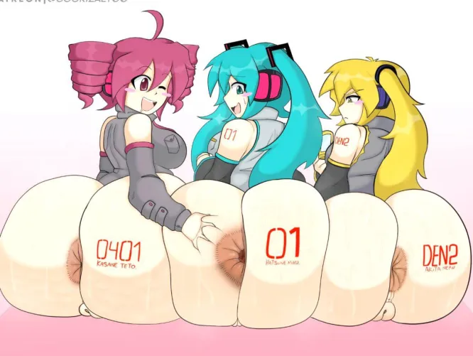 Kasane Teto, Hatsune Miku, & Akita Neru (cookizalt00) [Vocaloid]