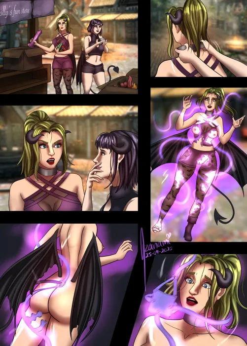 Kayla was helping Molly, but then she decided to have some fun while at it!