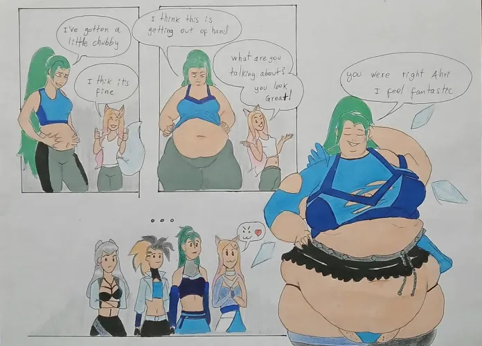K/DA Seraphine's weight gain manipulated and influenced by K/DA Ahri (Built like a star by Weirdsnowball)