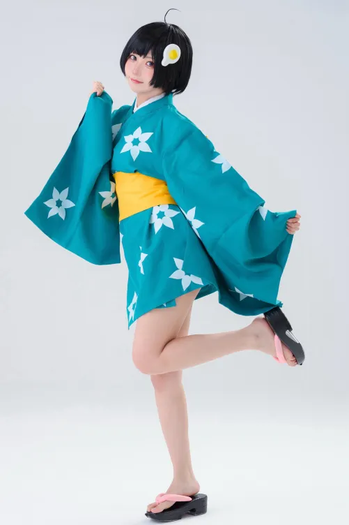 kri0063 Monogatari Tsukihi Araragi Yukata Cosplay