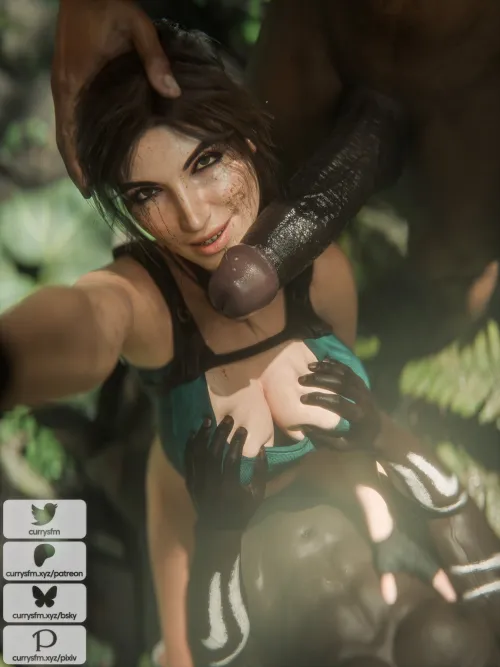 Lara doing favors for the natives (currysfm)