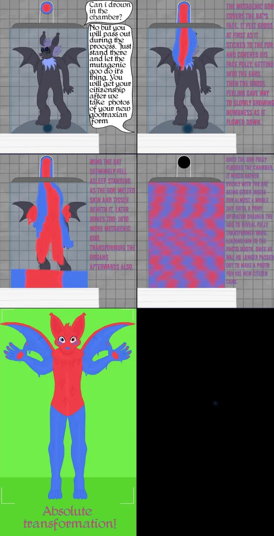 Last step of Anocratic empire's immigration program. The mutagenic goo chamber. (OC)