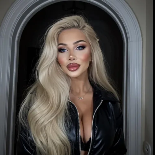 Leather bra and leather jacket