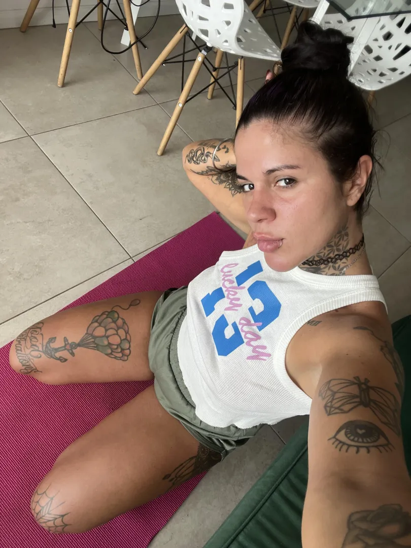 Leg day and hair bun