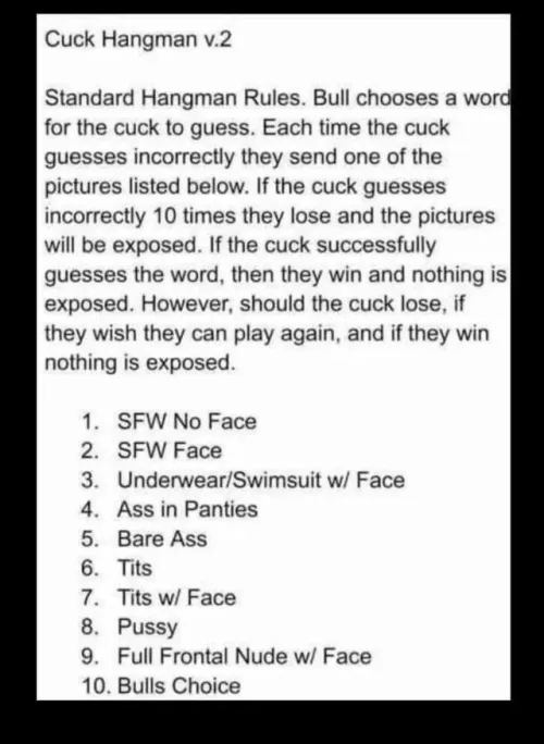 Let’s play cucks.