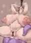 LF color source: 1girl, back aching orgasm, large breasts, tentacles, Yidhari Murphy, Zenless Zone Zero, BBW, black bars, arms behind head