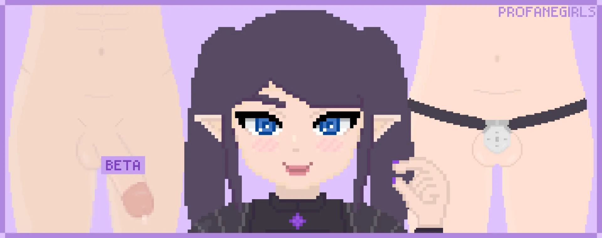 Lily humiliating her sub while he's locked in chastity... (training pixel art to gamedev)