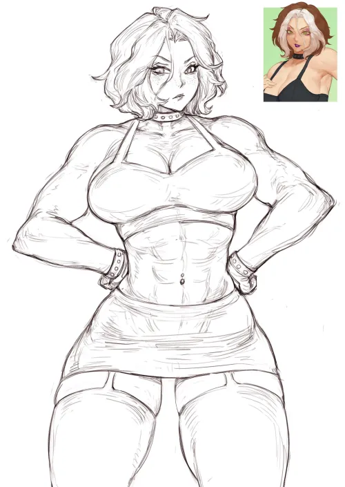 Line work for my Goth Rogue piece