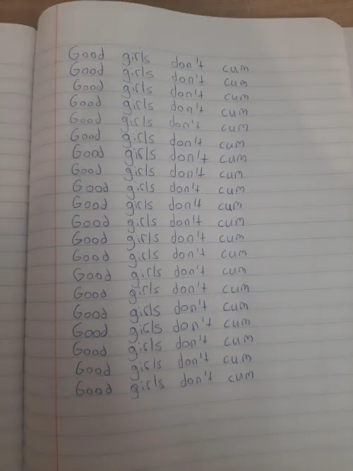 Lines should always be written by hand