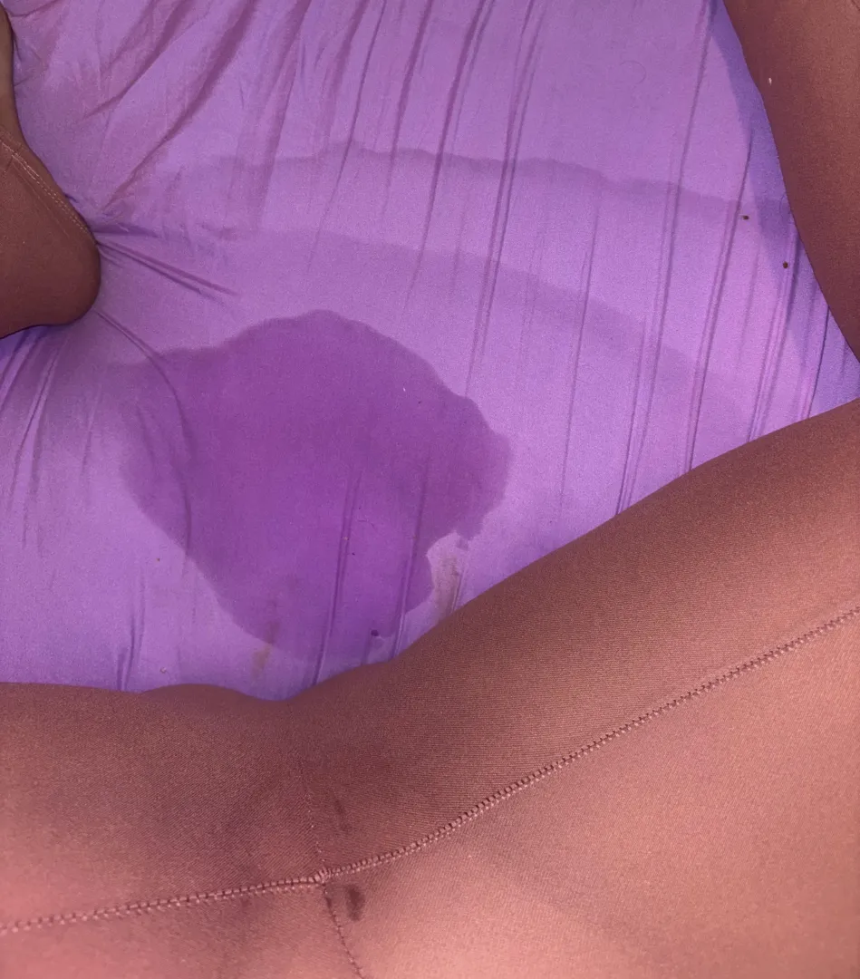 Little baby loves to pee her pants and bed daddy