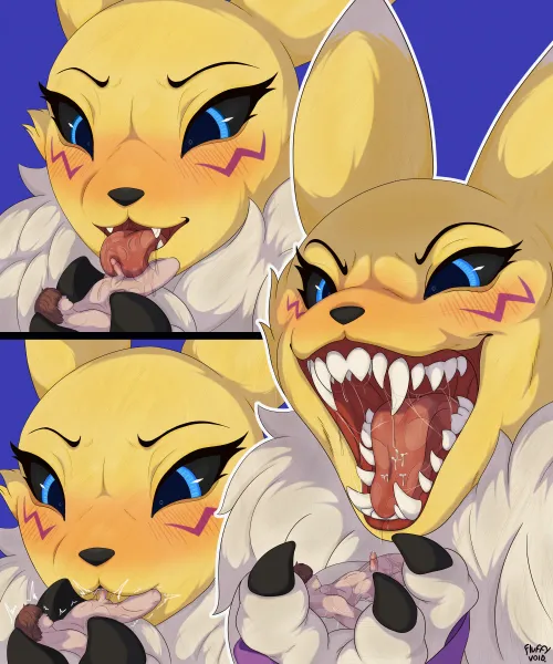 Little snack for Renamon [FM] (fluffyvoid)