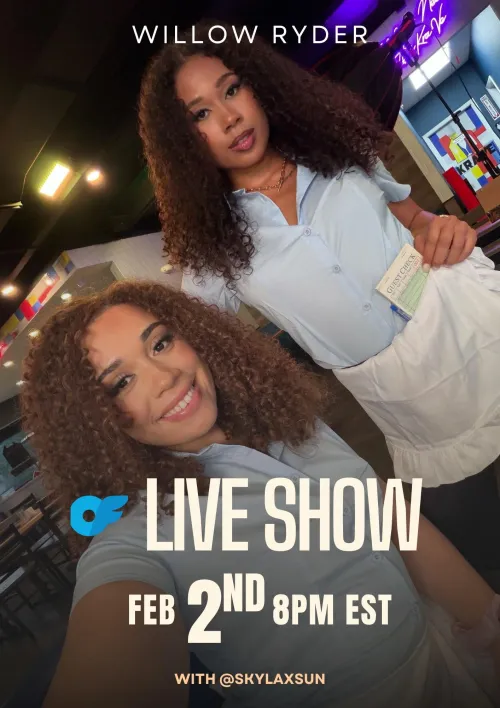 LIVE TONIGHT 8pm EST https://onlyfans.com/willowryderr