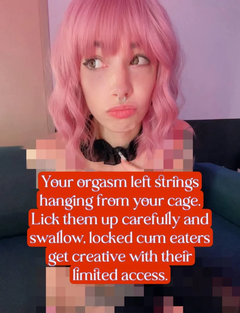 Locked boys swallow their own mess creatively