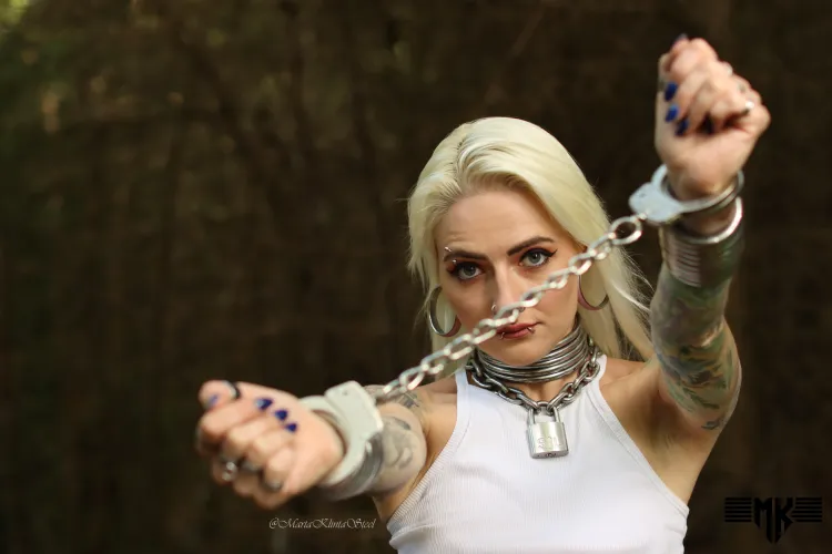 Locked for a walk. 
Would you set me free?