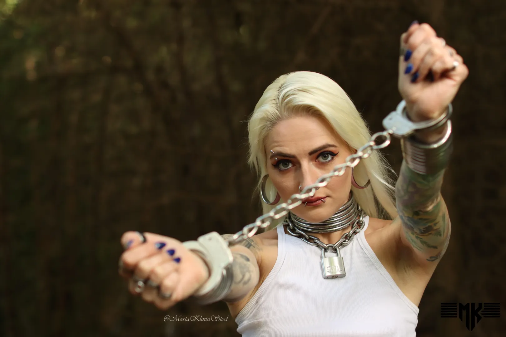 Locked for a walk. 
Would you set me free?