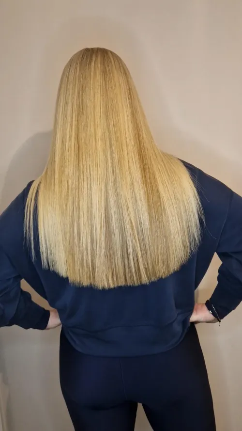 Long blonde hair
