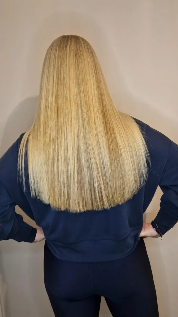 Long blonde hair