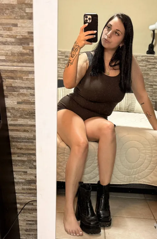 Long day, imagine taking these boots off.. slowly