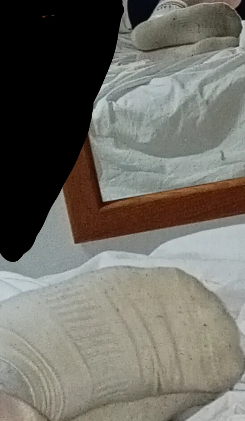 look at these socks ive been wearing on holiday, want a sniff?