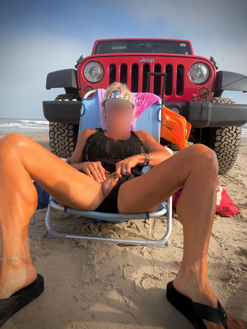 Looking for clams on the beach?