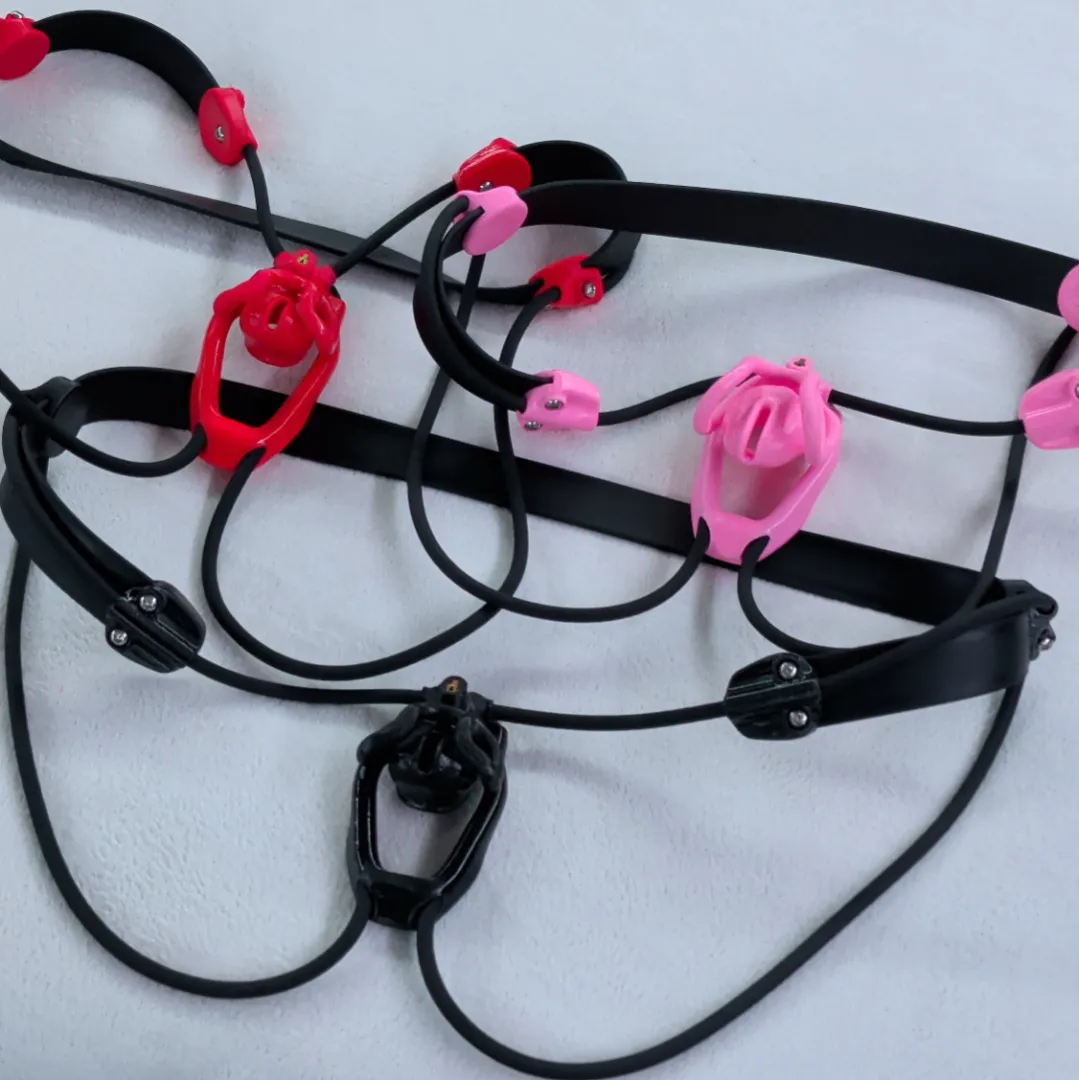 Lots of fun colors and sizes for the BetaChastity Belt