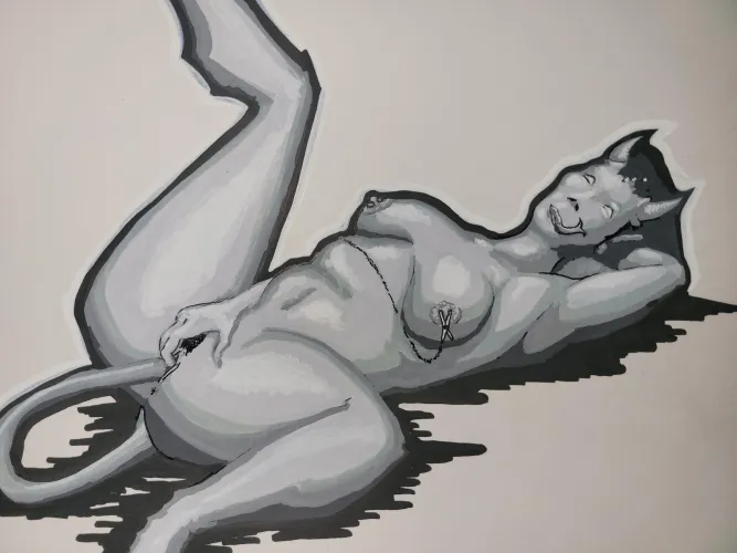 Love yourself, acrylic pen on paper, me(OC)