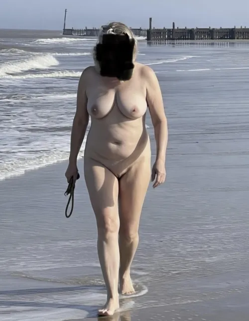 Lovely beach walk with the dog