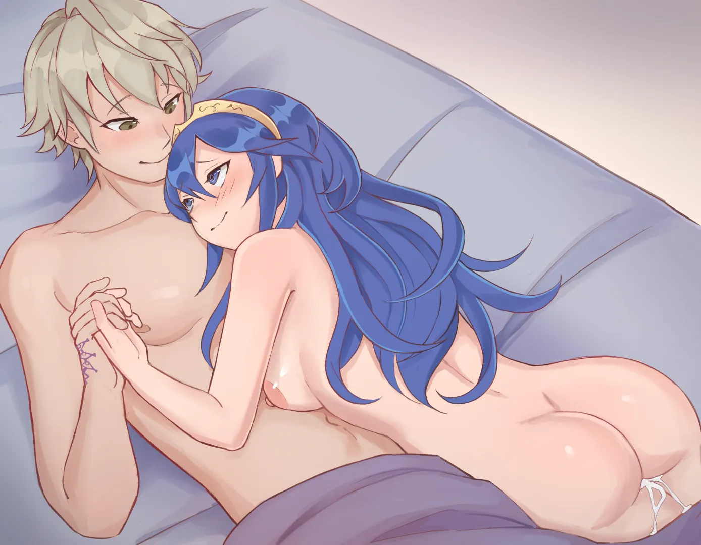 Lucina and Robin Cuddling (Bellfonts)