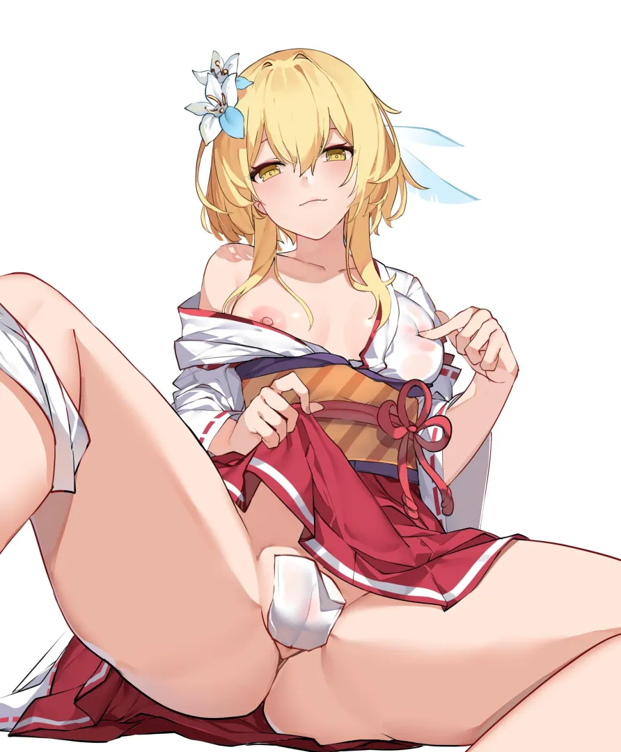 Lumine with legs wide open ❤️ (by vierzeck)