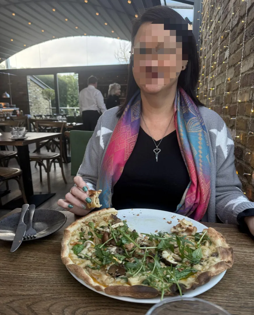 Lunch with my horny, locked puppy