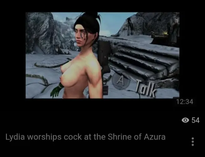 Lydia Worships cock at the Shrine of Azura