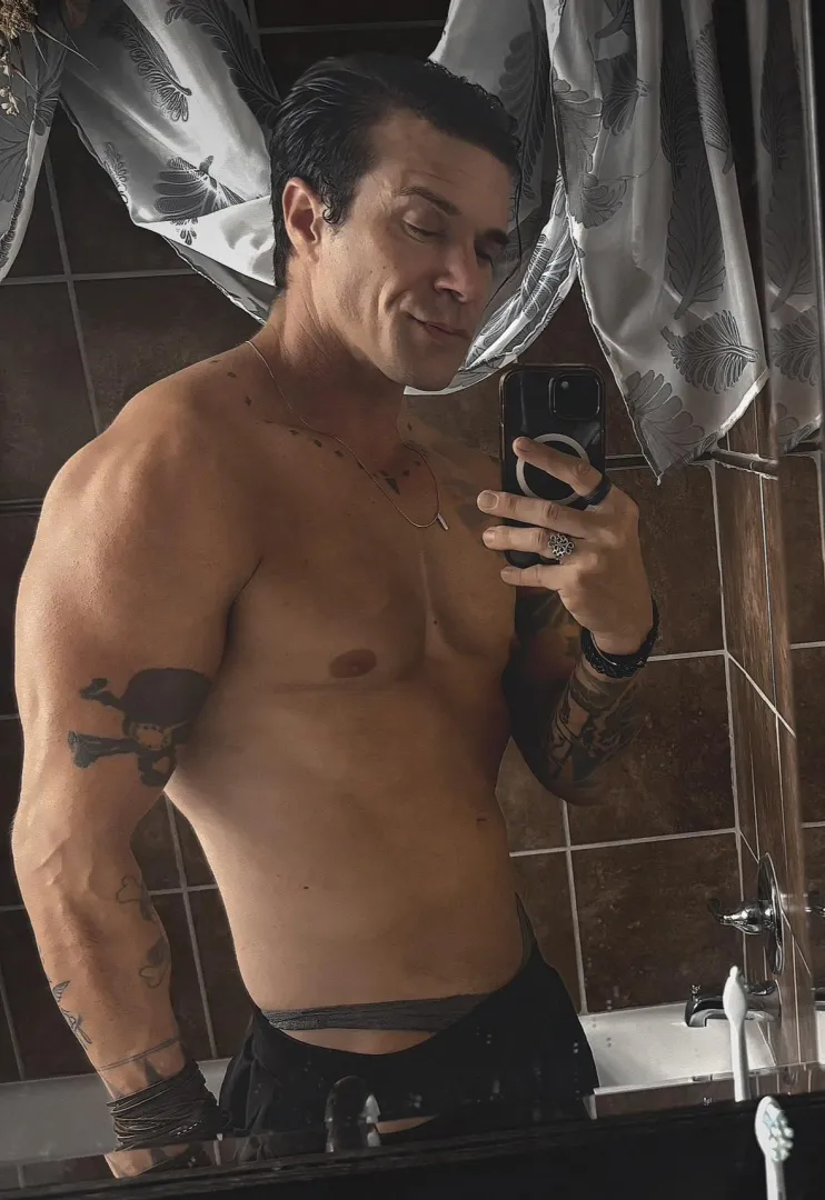 [m]42 lil lace thong peaking out 