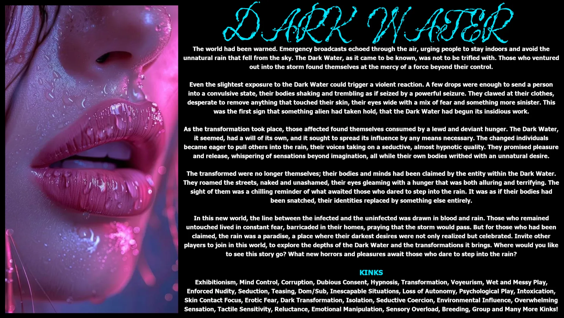 [M4F] Dark Water (A Miro-Organism Parasitic ERP)