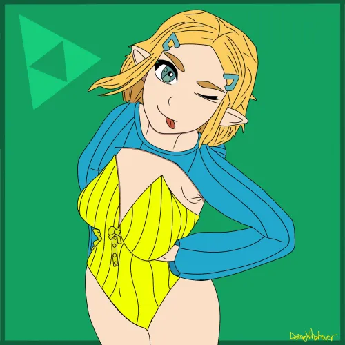 Made a Zelda drawing for my path to start being a hentai artist[OC]