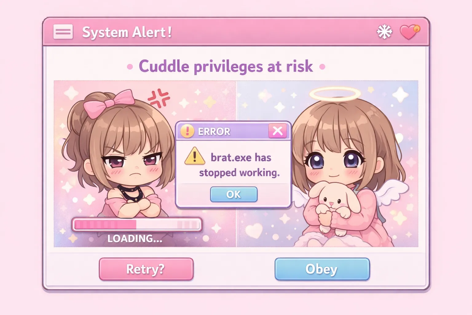 Made this cause he threatened the cuddles