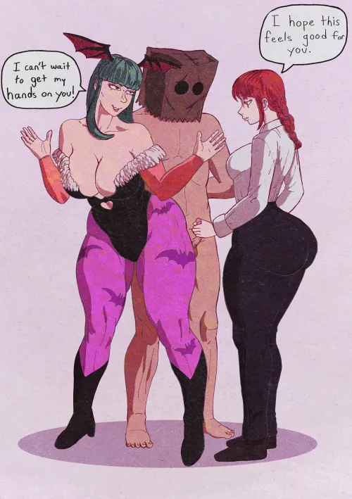 Makima handjob by masochistmaverick ft. Morrigan Aensland