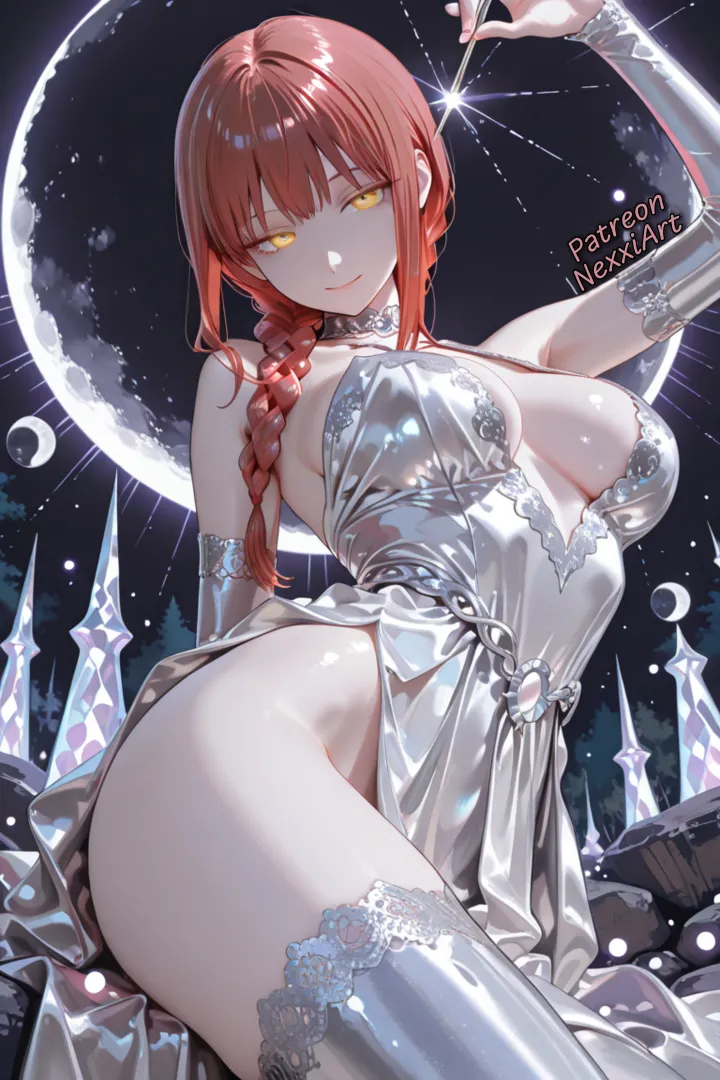 Makima Silver Moon Witch Gown ️ (NexxiArt on X)