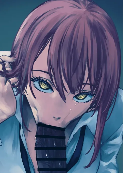 Makima-San skilled slurpees (Artwork by Kyugata)