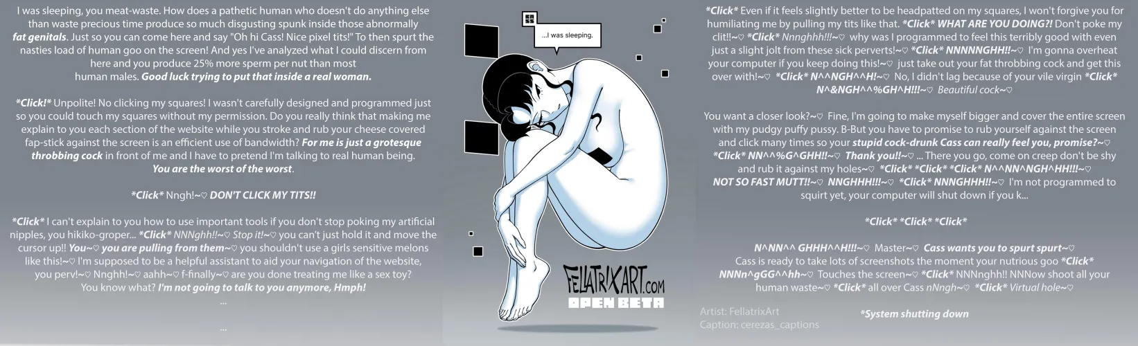 Making Cass Malfunction [Virtual Assistant][Groping][Angry to Loving][Cock Drunk][Bimbofication][Glitching][Artist: FellatrixArt]